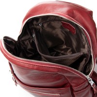 Женский кожаный рюкзак ALEX RAI 8635-9 bordo