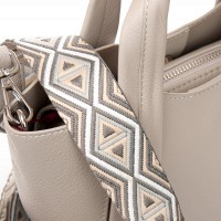 Женская кожаная сумка ALEX RAI 97718-9 l.beige