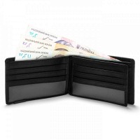 Мужской кожаный кошелек BE BRETTON 1123 black