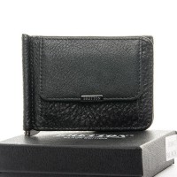 Кожаный мужской зажим для купюр BRETTON 168-27 black