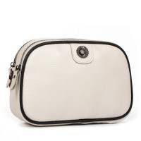 Молодежный клатч из кожи ALEX RAI 88089 white