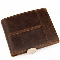 Мужское кожаное коричневое портмоне TIDING BAG 8064B