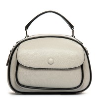Женский молодежный кожаный клатч ALEX RAI 29052 pale grey