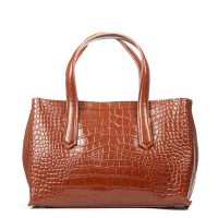 Женская кожаная сумка ALEX RAI 8815 coffee croco