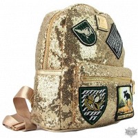 Женский золотой рюкзак 0883