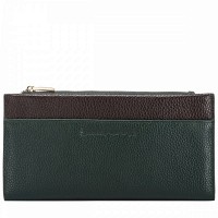 Кожаный женский кошелек Smith and Canova 26801 Althorp (Green-Brown)