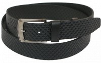 Мужской кожаный ремень под джинсы Skipper 1089-38 черный 3,8 см