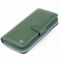 Мужской кожаный кошелек ST Leather 19304 Зеленый
