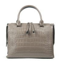 Женская кожаная сумка ALEX RAI 8542 khaki croco