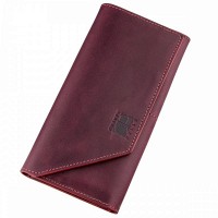 Женский кожаный бордовый кошелёк GRANDE PELLE 11217