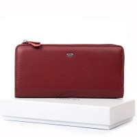 Женский кожаный кошелек Classik  DR. BOND WN-23-21 wine-red