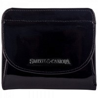 Кожаный женский кошелек Smith and Canova 28610 Haxey (Black Patent)