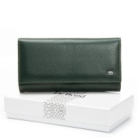 Женский кожаный кошелек Bright DR. BOND W46 green