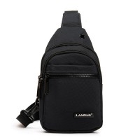 Мужская тканевая сумка-слинг Lanpad 82081 black