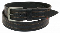Мужской кожаный ремень под джинсы Skipper 1016-38 черный 3,8 см