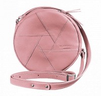 Женская кожаная круглая сумка  BlankNote Бон-Бон розовая BN-BAG-11-PINK-PEACH