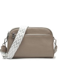 Женский молодежный кожаный клатч ALEX RAI 99092 l.grey