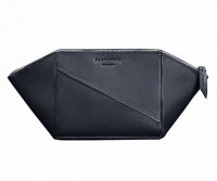 Женская кожаная косметичка BlankNote темно-синяя Краст BN-CB-2-NAVY-BLUE