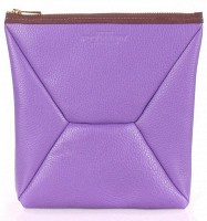 Кожаная косметичка-клатч POOLPARTY THE X violet