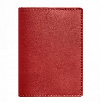 Кожаная обложка для паспорта BlankNote 1.3 красная BN-OP-1-3-RED