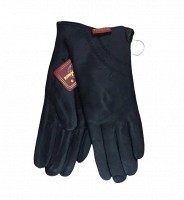 Женские кожаные перчатки Shust Gloves чёрные -2208 S