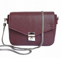 Женская кожаная сумка The Wings Yoko бордовая флотар TW-YOKO-MARS-FLO