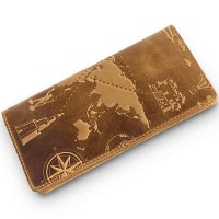 Кожаный бумажник Hi Art «7 wonders of the world» WP-02 Shabby Dingo