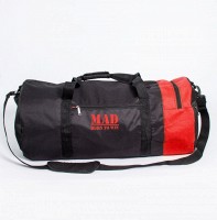 Спортивная сумка-тубус черная с красным MAD XXL 50L