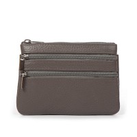 Женская кожаная косметичка-ключница Cosmetic A-00141 grey
