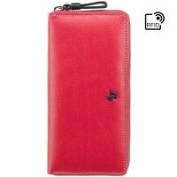 Кожаный женский кошелек Visconti SP79 Violet c RFID (Red Multi Spectrum)