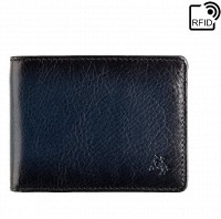 Мужской кожаный кошелек Visconti AT63 Roland c RFID (Burnish Blue)