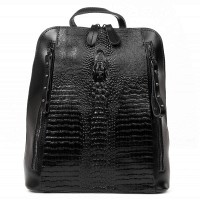 Женский кожаный рюкзак ALEX RAI 8629 black
