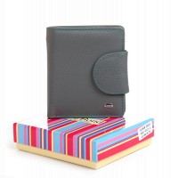 Женский кожаный кошелек Rainbow DR. BOND WRS-415-1 gray