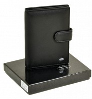 Черный мужской кошелек из кожи Dr.Bond M5 black