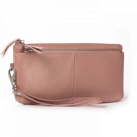 Женская кожаная косметичка Cosmetic A-00276 pink