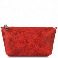 Женская косметичка из кожи Hi Art «Mehendi Art» CB-02 Shabby Red Berry