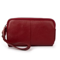 Женская кожаная косметичка Cosmetic 6002-A bordo