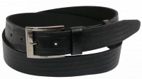 Мужской кожаный ремень под джинсы Skipper 1105-38 черный 3,8 см