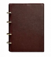 Кожаный блокнот на кольцах (софт-бук) BlankNote 9.0 с твердой бордовой обложкой BN-SB-9-HARD-VIN
