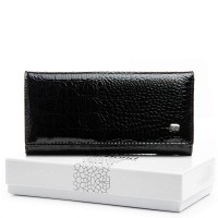 Женский лаковый кожаный кошелек PE DR. BOND PEW1-V-2 black