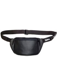 Черная бананка из кожзама Evans - Black FL 400101