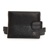 Мужской кожаный кошелек BE BRETTON 208-L0611 black mix