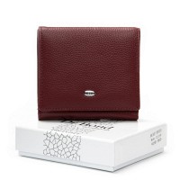 Женский кожаный кошелек Bright DR. BOND WS-219 wine red