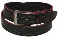 Мужской кожаный ремень под джинсы Skipper 1099-38 черный 3,8 см