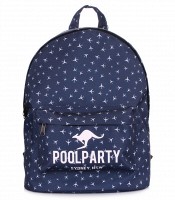 Женский текстильный рюкзак POOLPARTY backpack-planes-darkblue