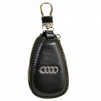 Мужская кожаная ключница F633 Audi black