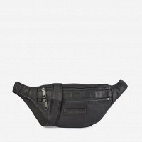 Мужская кожаная сумка бананка, сумка напоясная Hill Burry HB3108A