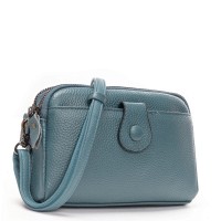 Женский молодежный кожаный клатч ALEX RAI 88085 blue
