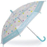 Детский зонт-трость механический HAPPY RAIN прозрачный U48558-4