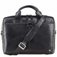 Мужская кожаная сумка с RFID защитой Visconti ml30 blk